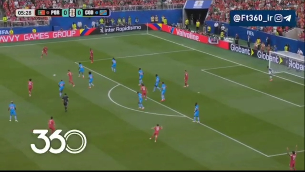 جلوتر از رونالدو با سر گل زد پرتغال [۱]-۰ کنگو نوس دقیقه ۶