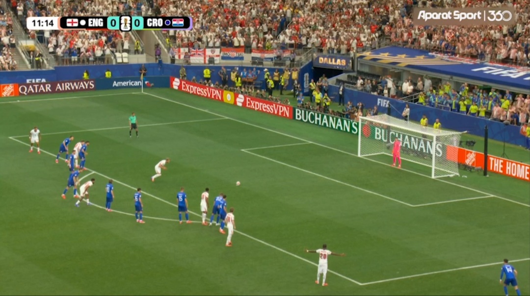 پنالتی اول نه، پنالتی دوم گل شد انگلیس [۱]-۰ کرواسی ⚽️ هری کین ⏱️ دقیقه ۱۱