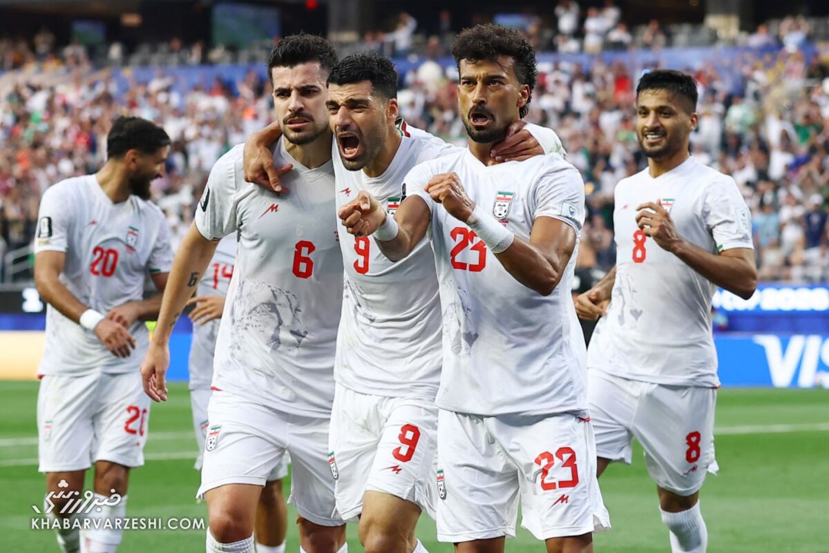 شادی گل رامین رضاییان در دیدار ایران - نیوزیلند