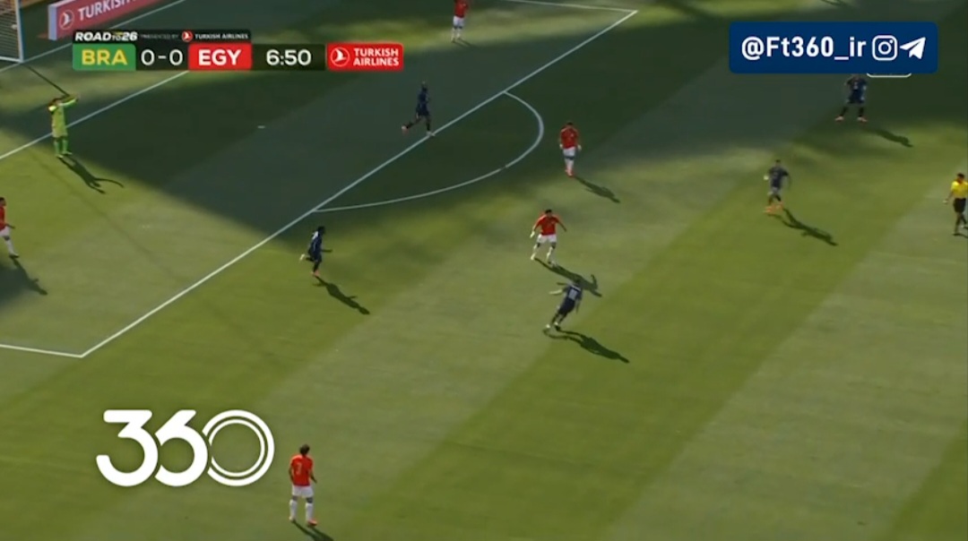 برزیل [۱]-۰ مصر ⚽️ برونو گیماراییش دقیقه ۷