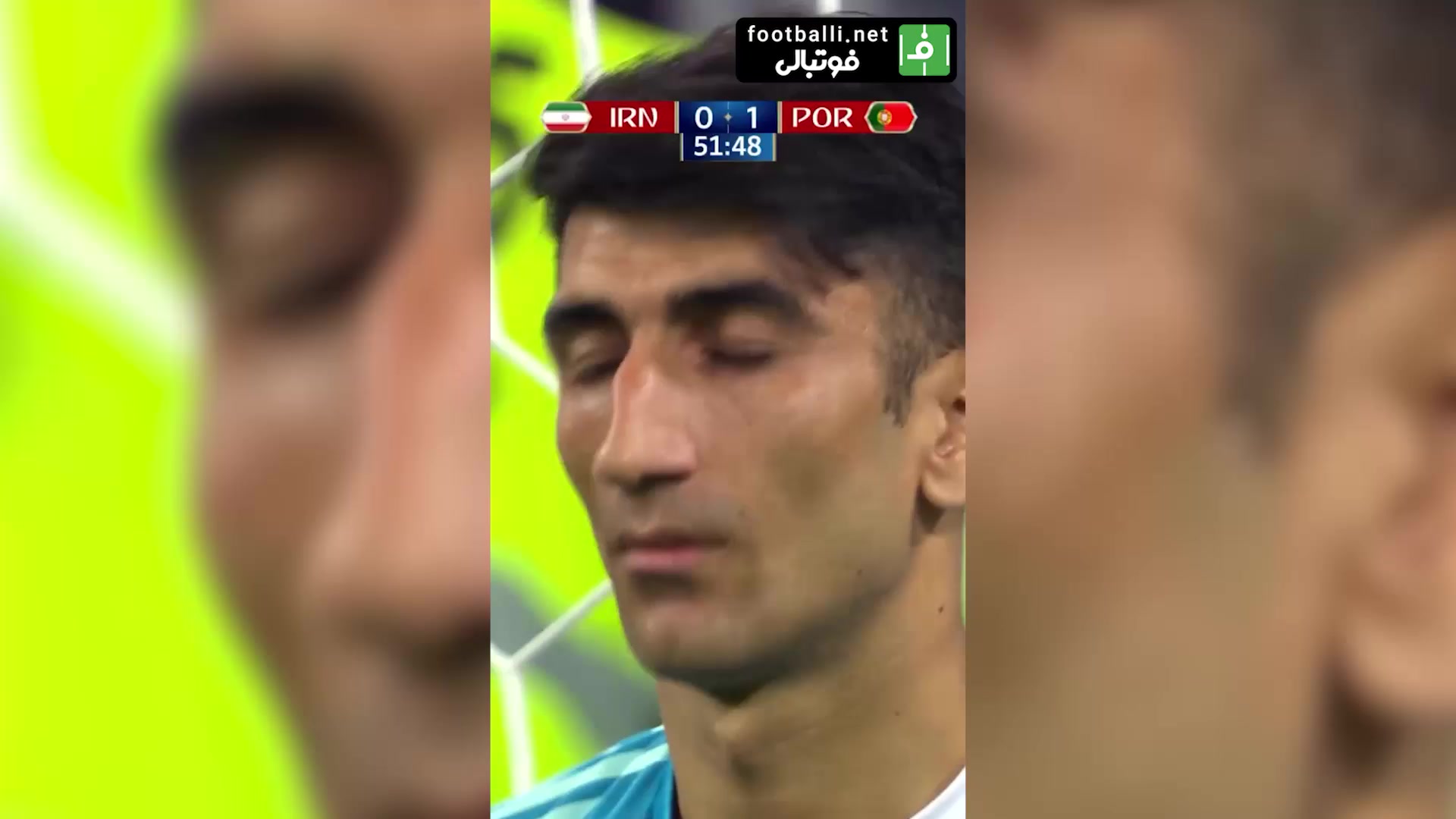 مهار پنالتی رونالدو توسط بیرانوند در صفحه رسمی جام جهانی