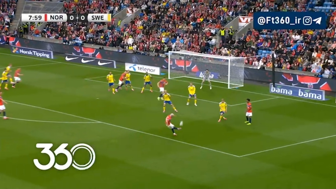 نروژ [۱]-۰ سوئد ⚽️ لارسن دقیقه ۸
