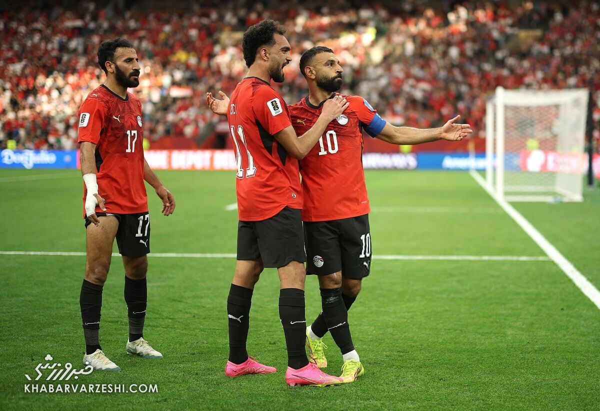 شادی گل مصطفی زیکو و محمد صلاح در دیدار نیوزیلند - مصر