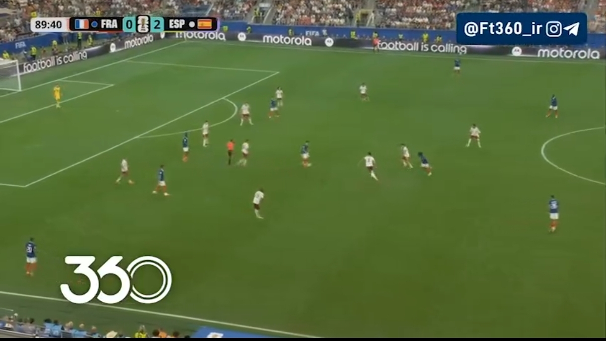 کوکوریا مانع گلزنی امباپه فرانسه ۰-۲ اسپانیا دقیقه ۹۰