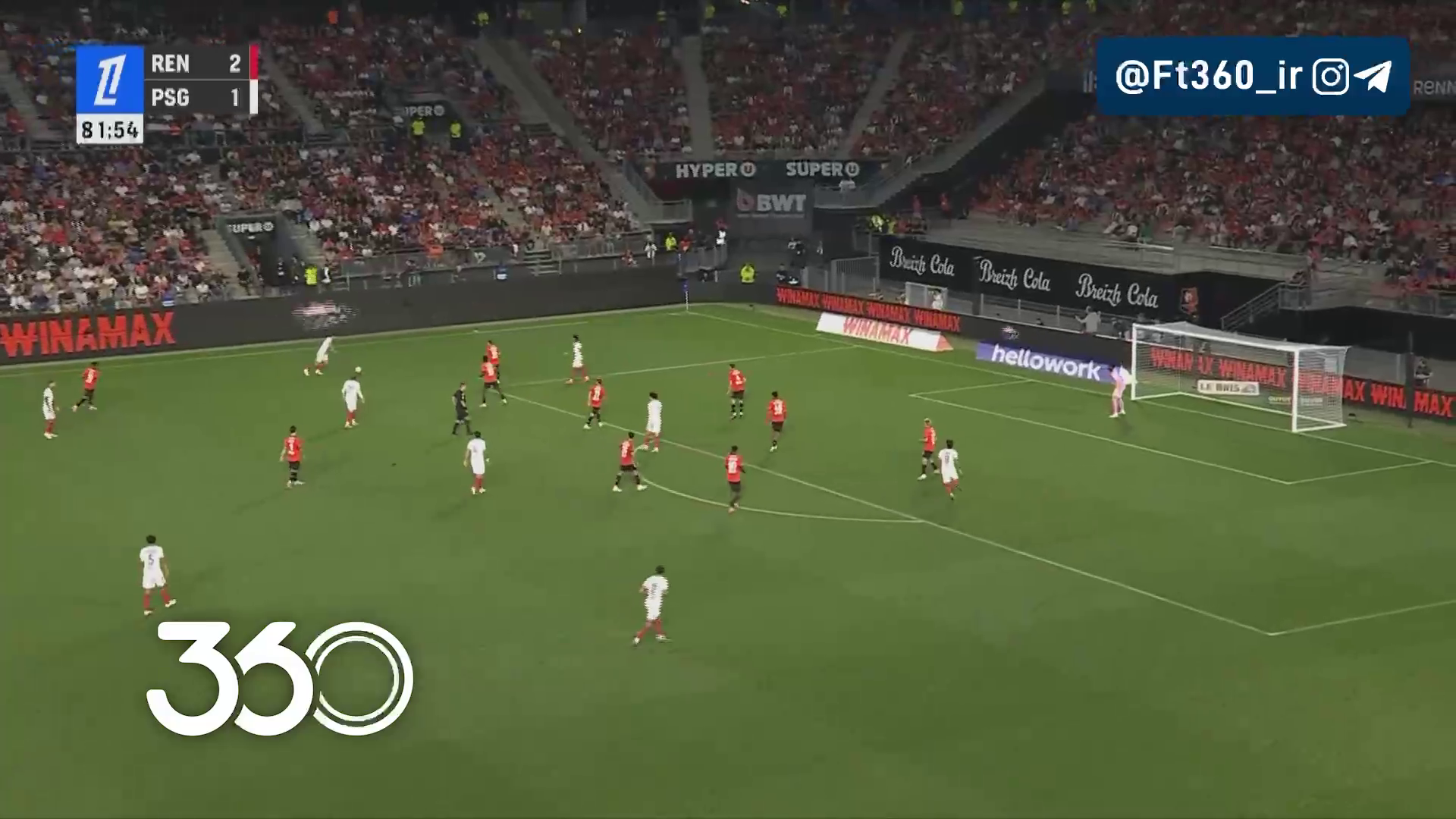 تورس عصای دست انریکه 🔸 رن ۲-[۲] پاری‌سن‌ژرمن 🔸 ⚽️ فران تورس 🔴 دقیقه ۸۲