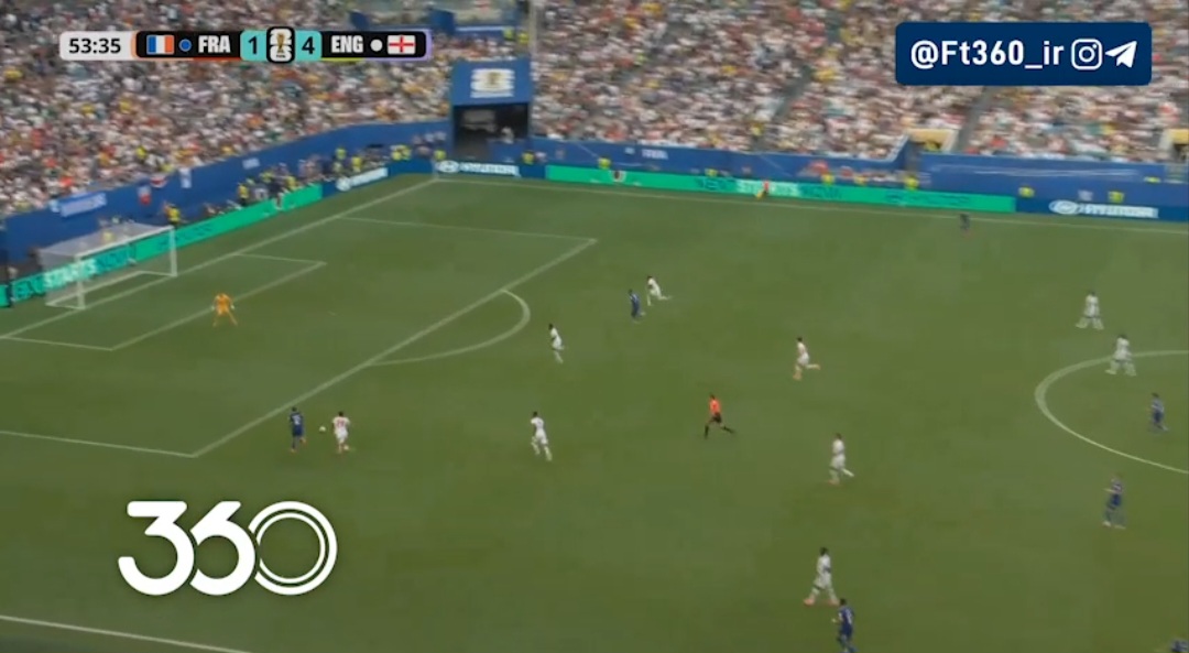 پاس زیبای امباپه فرانسه [۲]-۴ انگلیس ⚽️ بارکولا ⏱️ دقیقه ۵۴