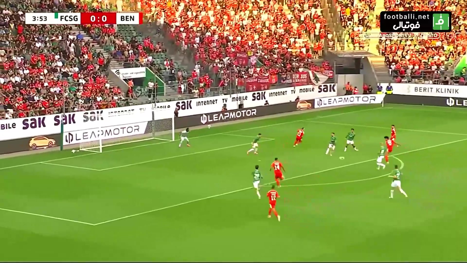خلاصه بازی سنت گالن 2-1 بنفیکا (پلی آف لیگ اروپا)