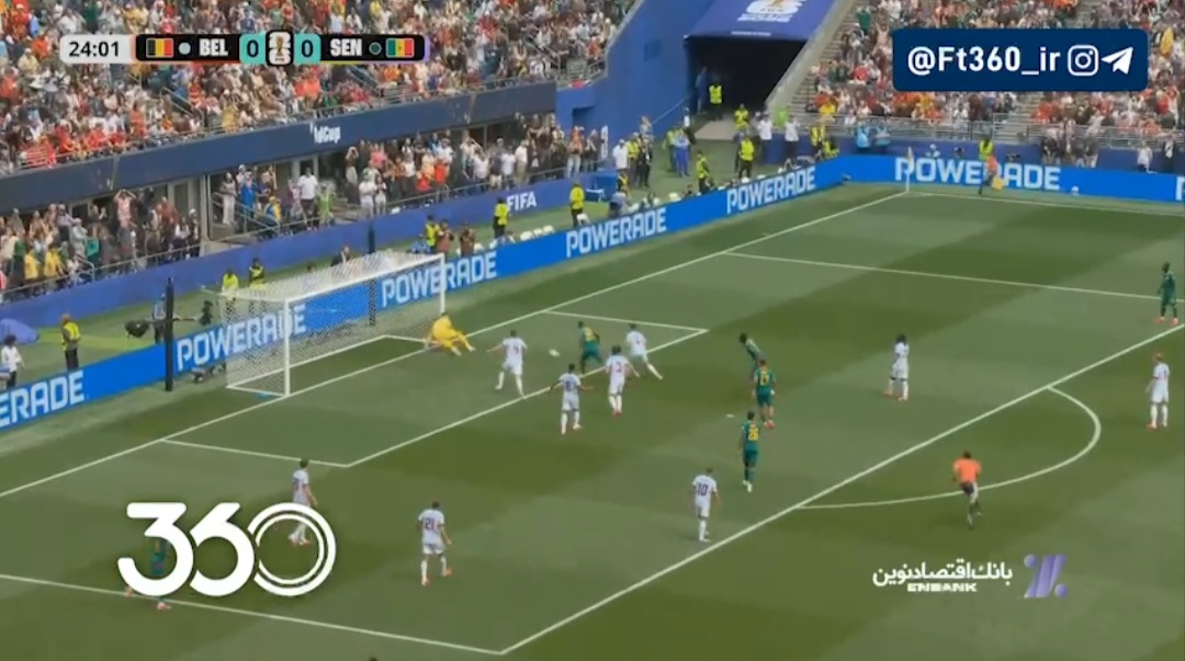 ارسال عالی مانه بلژیک ۰-[۱] سنگال ⚽️ حبیب دیارا ⏱ دقیقه ۲۴