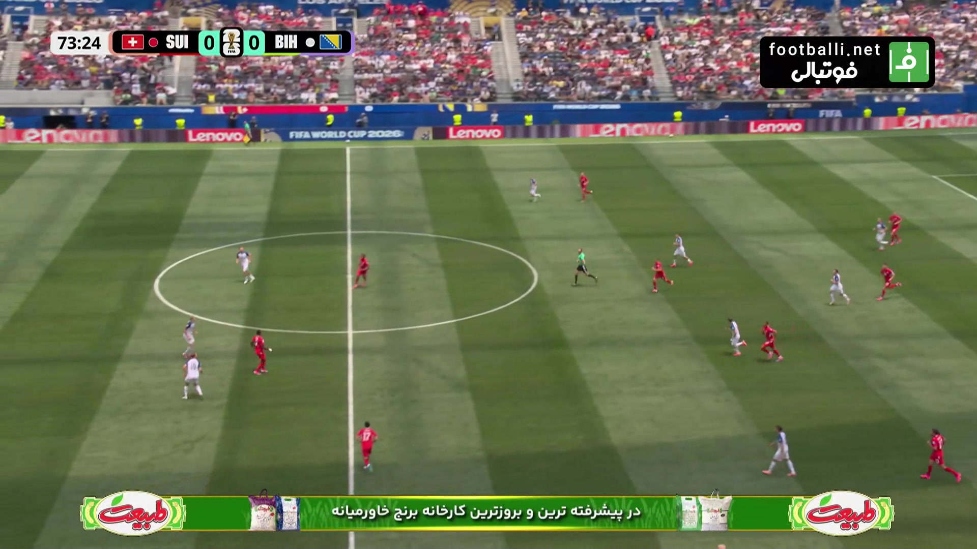 گل اول سوئیس به بوسنی (جوهان مانزامبی)
