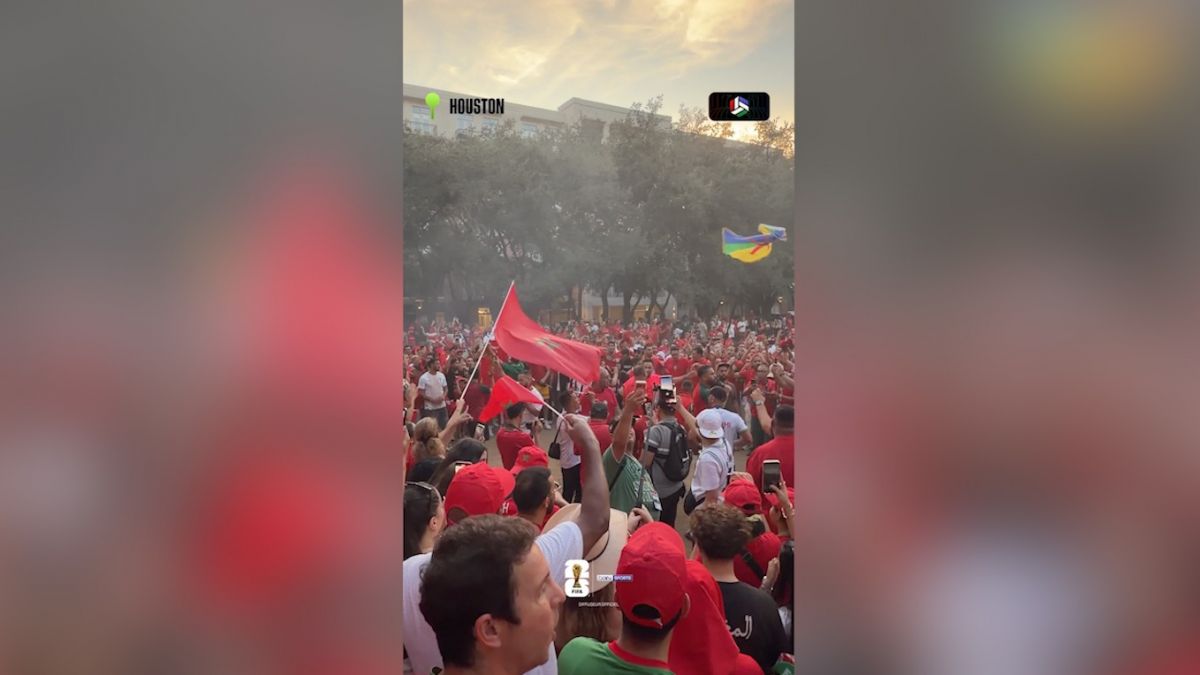 تجمع بزرگ هوادارام مراکش در هوستون پیش از بازی با کانادا