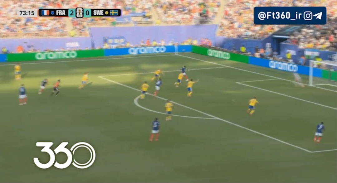 کیلین با پاس عالی اولیسه به مسی رسید! فرانسه [۳]-۰ سوئد ⚽️ کیلین امباپه ⏱ دقیقه ۷۴