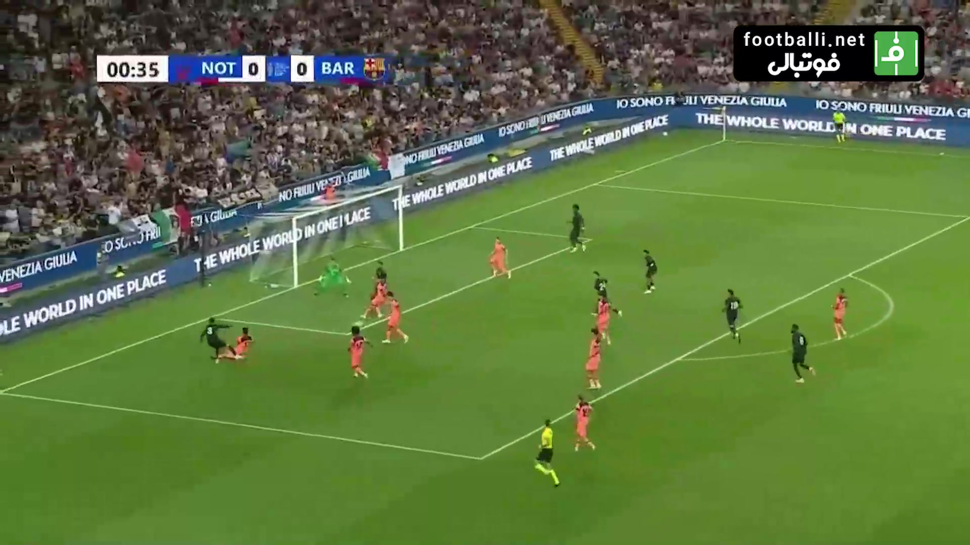 خلاصه بازی بارسلونا 1-0 ناتینگهام فارست
