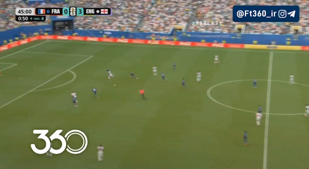 بریس ساکا برای طعنه به توخل فرانسه ۰-[۴] انگلیس ⚽️ ساکا ⏱️ دقیقه ۱+۴۵