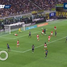 تعویض طلایی چیوو 🔸 اینتر [۲]-۲ ناپولی 🔸 ⚽️ تورام 🔴 دقیقه ۸۲