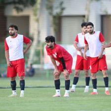 تمرین سنگین تیم فوتبال امید قبل از بازی دوستانه بزرگسالان