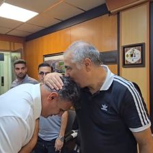 خوش و بش جالب ساکت الهامی و خلیفه سرمربیان پیکان و استقلال خوزستان