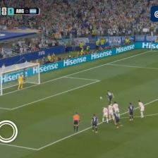 از روی نقطه پنالتی آرژانتین [۲]-۰ اردن ⚽️ لئوتارو مارتینز ⏱️ دقیقه ۱۹