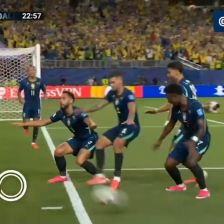 روی ریباند ضربه وینیسیوس برزیل [۱]-۰ هائیتی ⚽️ متئوس کونیا ⏱️ دقیقه ۲۳