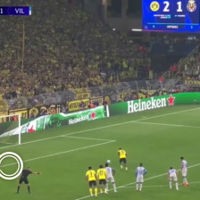 بریس از روی نقطه پنالتی 🔸 دورتموند [۳]-۱ ویارئال 🔸 ⚽️ گیراسی 🔴 دقیقه ۸۵
