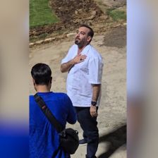 صحبتهای مسعود عبدی مالک خیبر با هواداران در پایان بازی با آلومینیوم